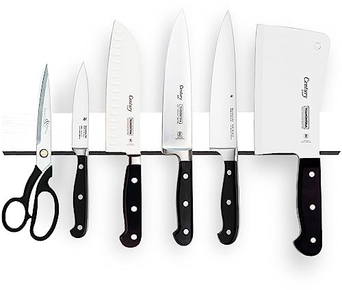 16 Inch White Knife Magnetic Strip Use as Magnetic Knife Holder for Wall - Magnetic Knife Strip - Magnetic Knife Bar Rack