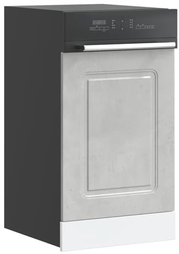 Gecheer Panneau pour lave-vaisselle Kalmar gris béton 45 x 1,5 x 67 cm, panneau avant pour lave-vaisselle cuisine protéger les appareils ménagers