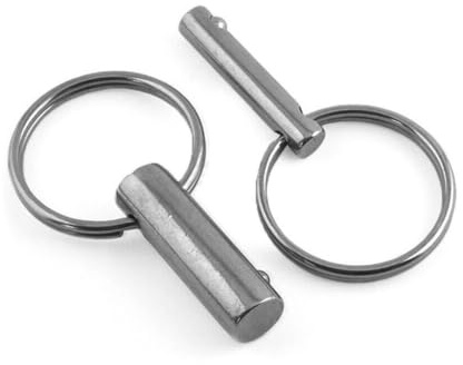 M5 x 25mm Fast Pull Ring Pins Detent Ball Lock Clevis Pin A4 Stainless Steel Marine Grade (Pack of 4)