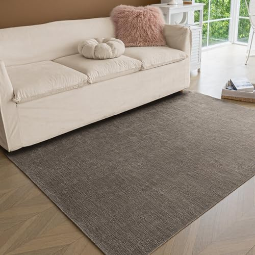 Obundi Taupe Waschbarer Kinderteppich rutschfest 80x150cm Teppich | Rutschfest, 5mm Dicke, Dünner Teppich, Maschinenwaschbar, für Wohnzimmer, Kinderzimmer, Küche, Esszimmer