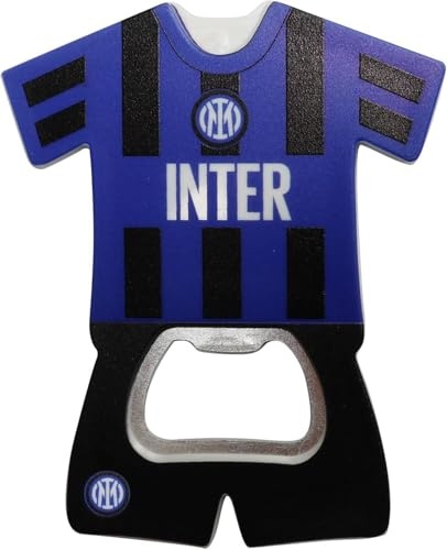 Inter Milano Apribottiglie Magnetico, Design Maglia Ufficiale, Nero e Blu