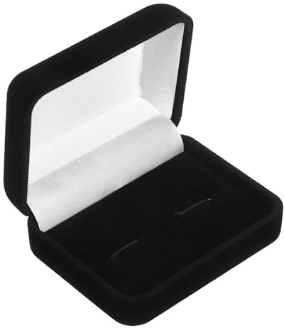 Garneck Scatola Portagioie Design Sofisticato in Velluto Nero Elegante Custodia Compatta per Protezione e Conservazione per Gemelli e Collezioni a Casa in Viaggio