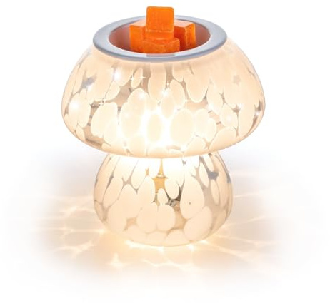 Staymoment Elektrische Duftlampe für Wachs, Glas Mushroom Lampe Pilz Deko | Candle Warmer, Kerzenwärmer Lampe für Duftkerzen, Geschenke für Frauen, moderne Wohnzimmer Deko