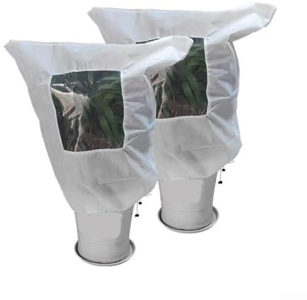 Lot de 2 housses de protection pour plantes d'hiver en tissu non tissé pour protéger les plantes du gel (80 x 100 cm)