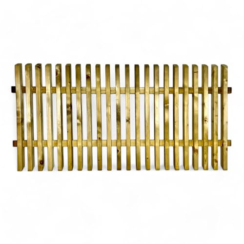 Gartenzaun Element Holz 180 cm Breite 90 cm Höhe – Diemelzaun KDI Grün imprägniert – wetterfestes Zaunelement aus Sauerländer Nadelholz – Sichtschutzzaun, Holzzaun, Gartenzaun, Vorgartenzaun