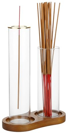 Support Encensoir Inversé, Porte Bruleur Encens Baton, Bruciatore Incenso Invertito, Brûleur D'encens en Bois pour Bâtonnets, Porte Incense, pour Chambre à Coucher Décor de Bureau Domicile, Yoga