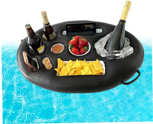 Portabicchieri gonfiabile per piscina, vassoio per bevande in PVC per feste estive in piscina e forniture d'acqua