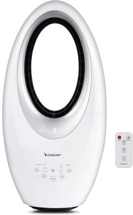 BEPER P206VEN351 Ventilatore Bladeless Digitale con Telecomando, Ventilatore Senza Pale da Terra, 3 Velocità, 2 Modalità, Oscillante 60°, Timer 7,5h, Silenzioso