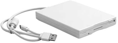 Usb 3.5 Inch Portable Floppy Disk Drive, External Floppy Drive Usb Floppy Disk Drive 1.44 Mb Reader 3.5 External For Windows 98SE/7/8/ME/2000/XP VISTA, PC, OS8.6 or Above (White)