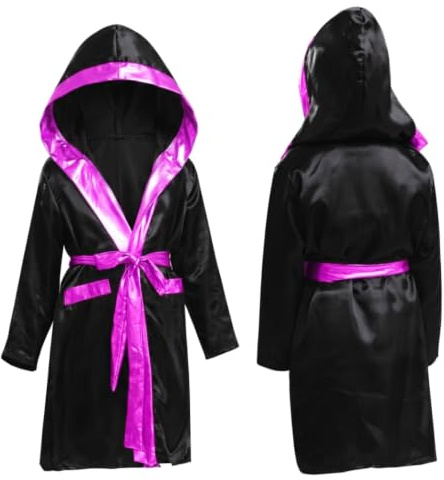 Wilafury Robe de boxe, costume d'Halloween à taille nouée, enfants