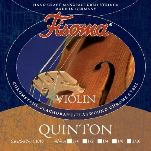 FISOMA Quinton Saiten für Violine 3/4 Satz - die anspruchsvolle Schülersaite, mit prachtvollem, reinen Ton bei Leichter Ansprache - Made in Germany