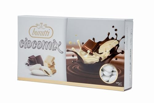 Buratti Confetti al Cioccolato, Bianco e al Latte, Tenerezze Ciocco Mix - 1000 g
