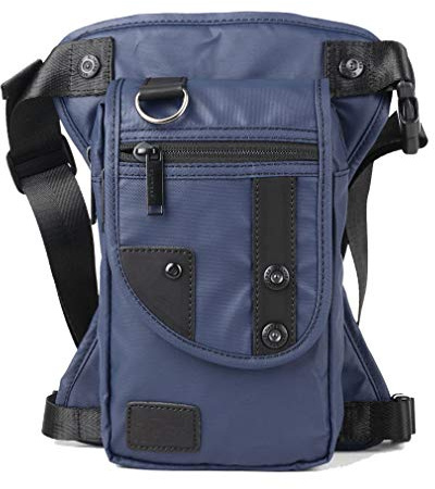 Xieben Oxford Drop Beinbeutel für Herren Frauen Motorrad Bauchtasche Hüfttasche Reisen Angeln Wandern Reiten Radfahren Im Freien Multifunktionsbeutel Blau