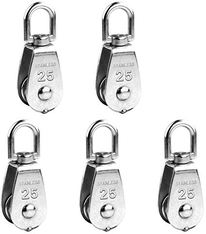 Starvast M25 Riemenscheibe einfach aus 304 Edelstahl – M25 Umlenkrolle – Tragkraft 150 kg – Silber