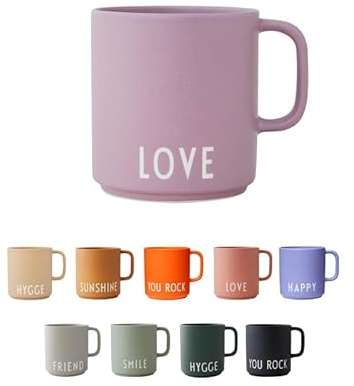 Design Letters Kaffeetassen Lavendel LOVE | Weihnachtsdeko, Weihnachten, Weihnachtsgeschenke Kleinigkeiten | Kaffeebecher Porzellan | Weihnachtsgeschenke für Frauen, Männer | Tasse mit Spruch 250 Ml
