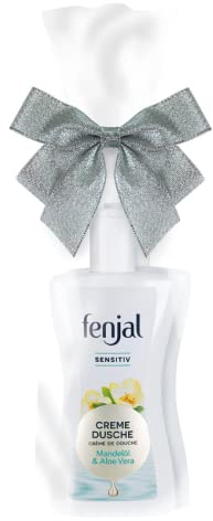fenjal Pflegeset 400 ml, 2-teilig, vegan, mit Mandelöl | Cremedusche (1x 200 ml), Body Milk (1x 200 ml), normale bis empfindliche Haut, Geschenkset, Sensitive Pflege