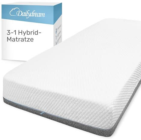 Dailydream CloudCore Matratze 100x200cm, Taschenfederkern, 26 cm hoch | 3-in-1 Matratze mit Taschenfederkern, Kaltschaum und Memory Foam sowie atmungsaktivem, waschbarem Bezug.