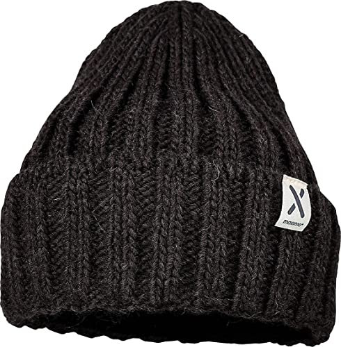 maximo Kids Boy-Mütze, Rippe, Formstrick, Futter Made in Germany 51/-53 schwarzmeliert