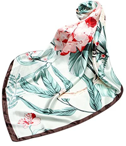 FAIRYGATE Seidenschal Damen Seide Schal Damen Halstücher Seidentuch Schals Halstuch Seidenschal Scarf Bandana Taschentuch Handgelenk Kopftücher Einheitsgröße 78022