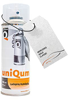 uniQum Autolack Spraydose fürs Auto für MERCEDES GOLD CLASSIC Autolack Reparatur 400 ml
