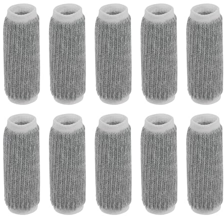 sourcing map 10 protezioni per dita a compressione, tutore per dito a scatto, coperture elastiche per basket, supporto traspirante per alleviare il dolore, grigio