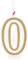 Folat Numéro Simply Chique Gold Chiffre 0-9 cm-Bougies décoration de D'anniversaire, Happy Birthday, Anniversaires, Gâteau de Mariage, 24150