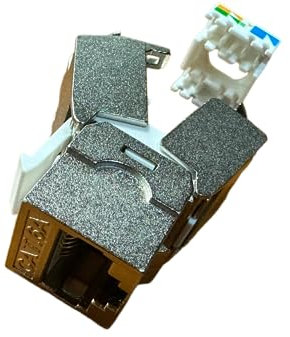 G-TELWARE® Keystone Module CAT6a Jack adaptateur blindé sans outil Snap In Montage CAT.6a 500 MHz 10 Gbit/s Câble Ethernet – 1 pièce