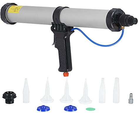 AYNEFY Aluminum Alloy Pneumatic Caulking Gun, Durable and Ergonomically Designed for Building Decoration, Solar Photovoltaic Industry