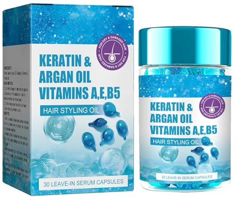 EXQST Après-shampooing pour Cheveux crépus et abîmés, 30 Capsules après-shampooing sans rinçage, après-shampooing pour Cheveux crépus et abîmés, sérum Anti-frisottis, après-shampooing
