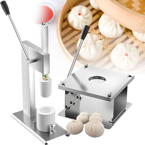 Baozi Maker, Machine de Fabrication de Petits Pains Semi-Automatique, Moule de Fabrication de Bao Chinois en Acier, Machine de Fabrication de Petits Pains Manuelle, 400-500 Petits Pains/H,Medium