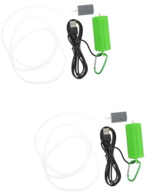 BESPORTBLE 2sätze USB Sauerstoffpumpe Für Aquarien Leise Platzsparend Geeignet Für Kleine Fische Mit Langlebigem Silikonmaterial Für Verschiedene Aquariengrößen