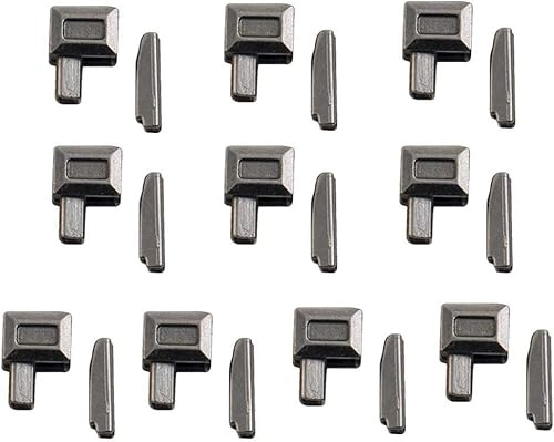 10 Stück Metall-Reißverschlussschieber, Einsteckstift, Bodenstopper für Reparatur, Reißverschluss-Nähen, Ersatz, DIY-Schnallen