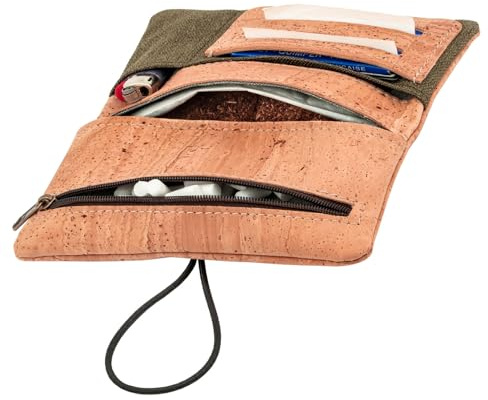SIMARU Vinicunca Tobacco Pouch for 30 g Tobacco Bag, Rotating Tobacco Bag Including Filter, Paper and Lighter Compartment, Turner Bag for Men and Women