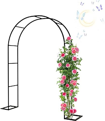 Arche Jardin Aluminium Largeur, Arche À Rosiers Métal, Filet À Plantes Grimpantes, Filet de Treillis, pour Récolte de Concombres, Légume, Vignes, Plantes Grimpantes,140x230x40CM