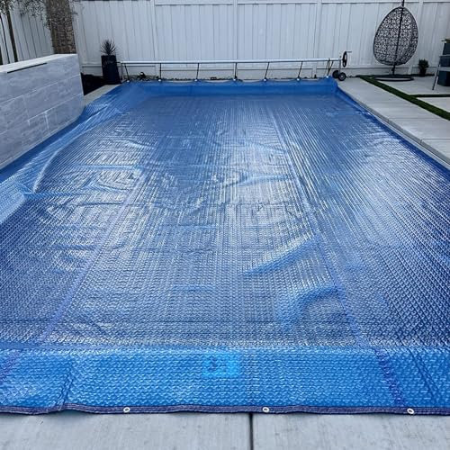 ZAQYCM Solar Sun Cover for Pool Heating, Solar Power Inground Pool Heater for Deck Patio Hotel Commercial Resort, Multifunctional Rectangular Pool Thermal Bubble Blanket(Size:8x10ft/2.4x3m)