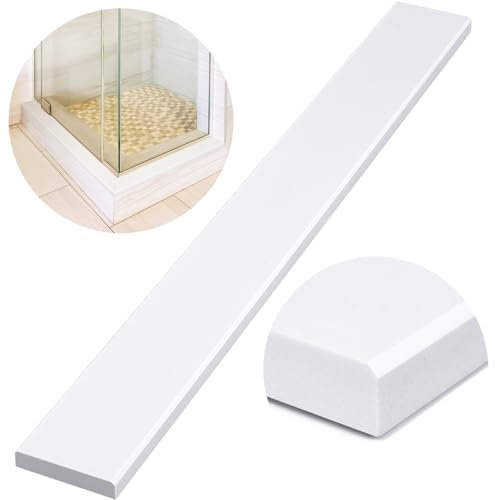 Landical Soglia in marmo bianco ingegnerizzata 4 x 36 Bagno Vanity Backsplash Marmo davanzale in marmo per doccia marciapiede, backsplash Vanity Backsplash, davanzale della finestra, transizioni del