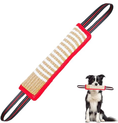 Paraspifferi Giocattolo per Cani, Giocattoli di Manicotto con 2 Maniglie Riflettenti, 220 Libbre Corda Gioco Masticare per Cane di Piccola e Media e Grande per Allenamento