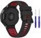 Vancle Armband für Garmin Forerunner 735XT Armband,Silikon Sport Ersatzarmbänder Uhrenarmband für Garmin Forerunner 735XT 235 235 Lite 230 220 620 630(Schwarz Rot)