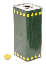 contenitore cucina Lattina Olio Rettangolare in Banda stagnata 5 Litri Verde con Tappo ermetico pezzi 10