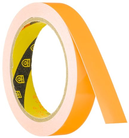 PATIKIL Cinta luminosa en la oscuridad 20mm x 10 metros, 1 rollo de cinta adhesiva fluorescente luminosa reflectante banda de luz negra para fiesta, naranja amarillo