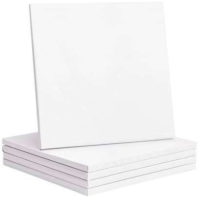 The Baked Studio - 12 Inch 12mm Thick Square White Gloss Drum Cake Boards (Pack of 5)