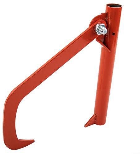 ARMYJY Extracteur de bois de chauffage, crochet de griffe, outil de rouleau de bûches, construction en métal robuste pour soulever de grandes bûches, forestier, aménagement paysager, orange
