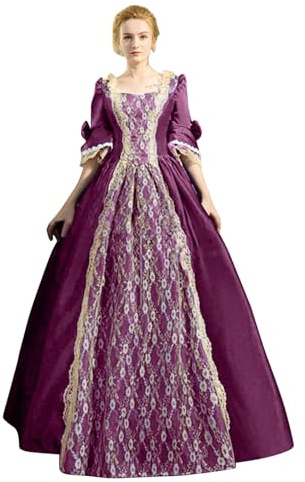 PAIDAXING Regina abiti vittoriani da donna taglie forti retrò vintage rinascimentale corte abito in maschera rococò barocco Maria Antonietta Royal Ball abiti da donna medievale cosplay performance