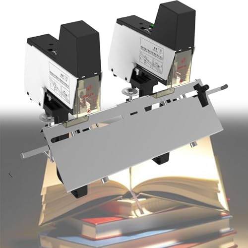 Agrafeuse électrique rapide, agrafeuse de bureau en métal, profondeur de reliure réglable jusqu'à 100 mm, épaisseur de reliure 40 feuilles, convient aux documents, livres, rapports, papiers (double
