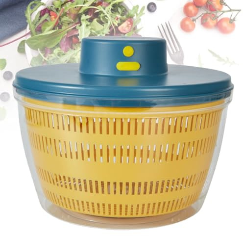 Essoreuse à Salade, déshydrateur de légumes électrique, égouttoir à Fruits ménager, essoreuse à Fruits et légumes Grande capacité, pour la Cuisine à Domicile A (B)