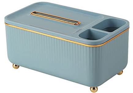 Caja de pañuelos para cosméticos, lápiz, mando a distancia, dispensador de papel, cubierta rectangular, caja dispensadora de almacenamiento de escritorio para viajes