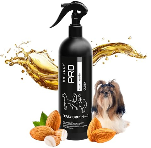 DR LUCY PRO Easy Brush Oil Entwirrungsöl für Hunde, mit Mandelöl & Vitamin E, pflegend, glanzverleihend & regenerierend, 500 ml