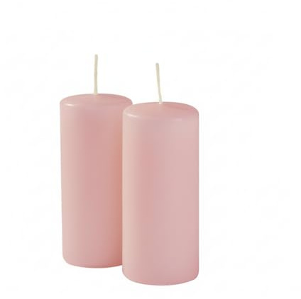 Cereria Di Giorgio - 9 Candele Cero - Diametro 5 cm Altezza 12 cm - Colore Rosa antico - Durata 40 ore - Non profumate