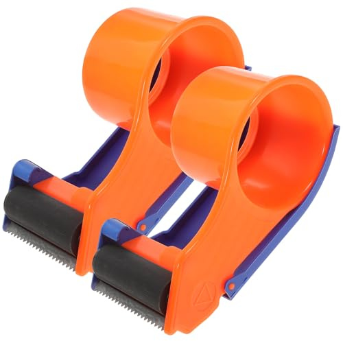 Verpackungsschneider 2 Stück aus Kunststoff für Lagerhallen | Ergonomischer Griff, Leichter Wechsel des Bandes, Kompakt Verstaubar, Blau, Praktisches Handwerkzeug