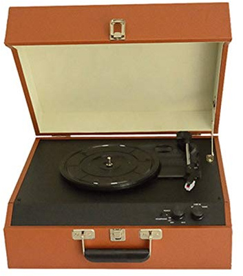 BGAZA Rétro Gramophone Portable Gramophone Disque Vinyle Lecteur en Bois rétro Creative Antique Audio Bluetooth Lecteur Turntable